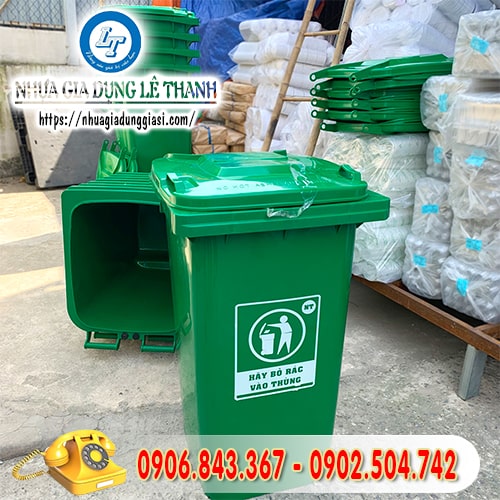 Thùng rác nhựa 240L bền bỉ chịu lực tốt Thùng rác nhựa 240L bền bỉ chịu lực tốt