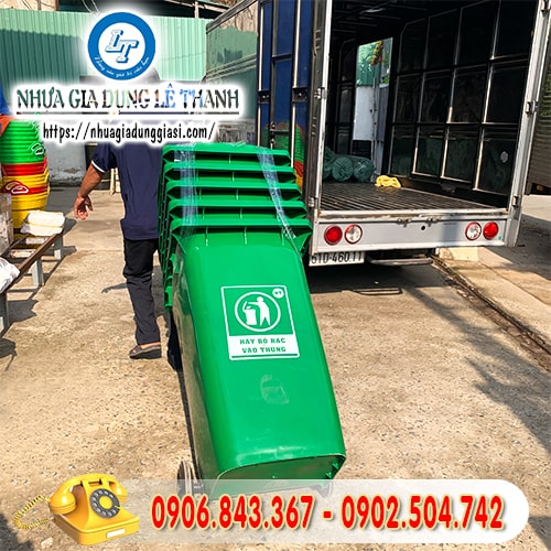 Thùng rác nhựa 240L di chuyển dễ dàng nhanh chóng