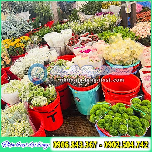 Thùng tròn 45l đựng hoa tươi Thùng tròn 45l đựng hoa tươi