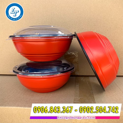 Tô nhựa đỏ đen Tô nhựa đỏ đen