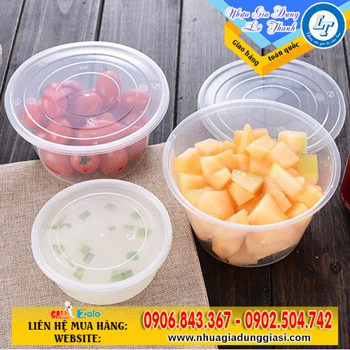 Tô nhựa dùng 1 lần có nắp đựng thực phẩm Tô nhựa dùng 1 lần có nắp đựng thực phẩm