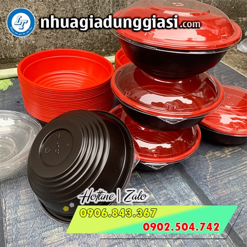 Tô nhựa dùng 1 lần có nắp tiện lợi Tô nhựa dùng 1 lần có nắp tiện lợi