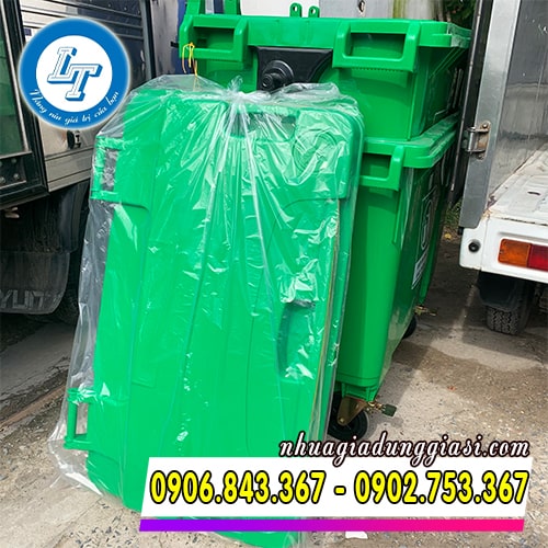Xe gom rác 660l được phủ chất chống tia cực tím