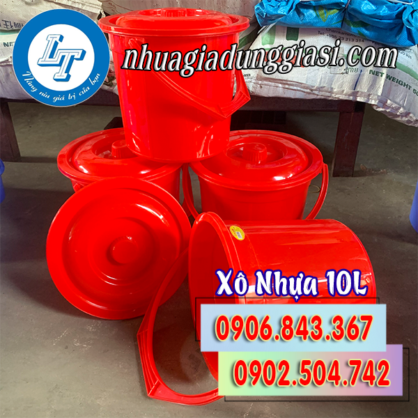 Xô nhựa 10l có nắp đậy