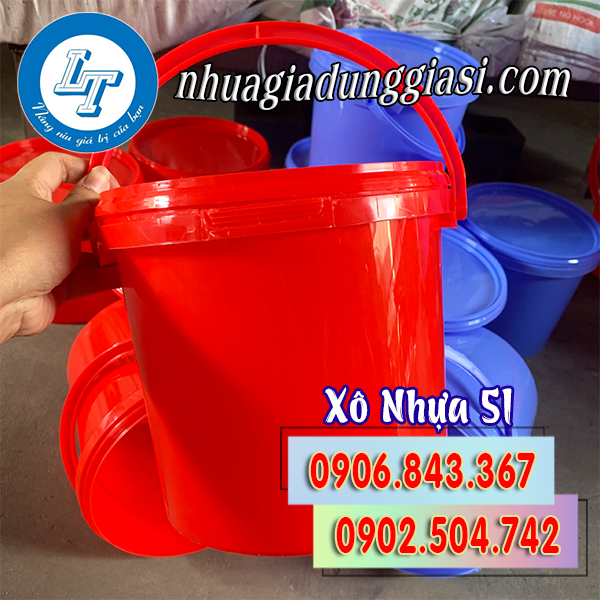 Xô nhựa 5l có nắp đậy