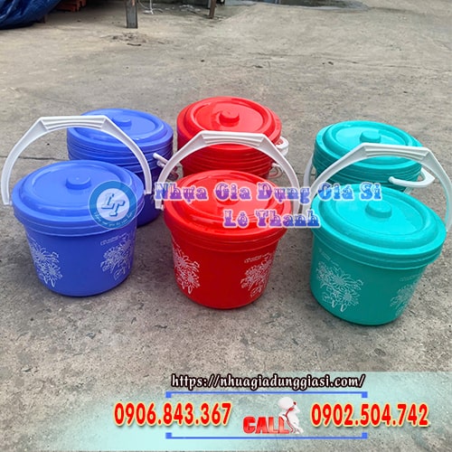 Xô nhựa bông 5l có quai xách Xô nhựa bông 5l có quai xách