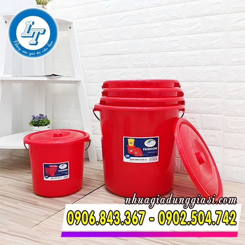 Xô nhựa có nắp bền đẹp giá rẻ Xô nhựa có nắp bền đẹp giá rẻ