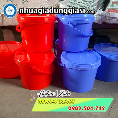 Xô nhựa đựng thực phẩm nắp đậy kín chắc Xô nhựa đựng thực phẩm nắp đậy kín chắc