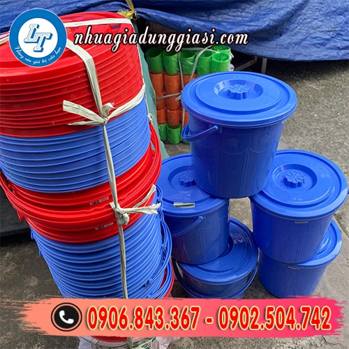 Xô nhựa tròn sẵn kho nhiều màu
