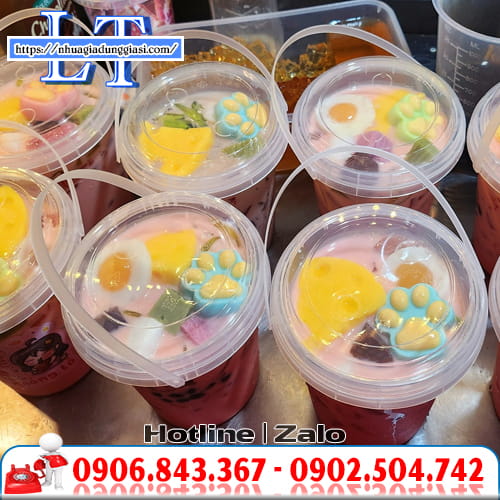 Xô trà sữa tròn Xô trà sữa tròn