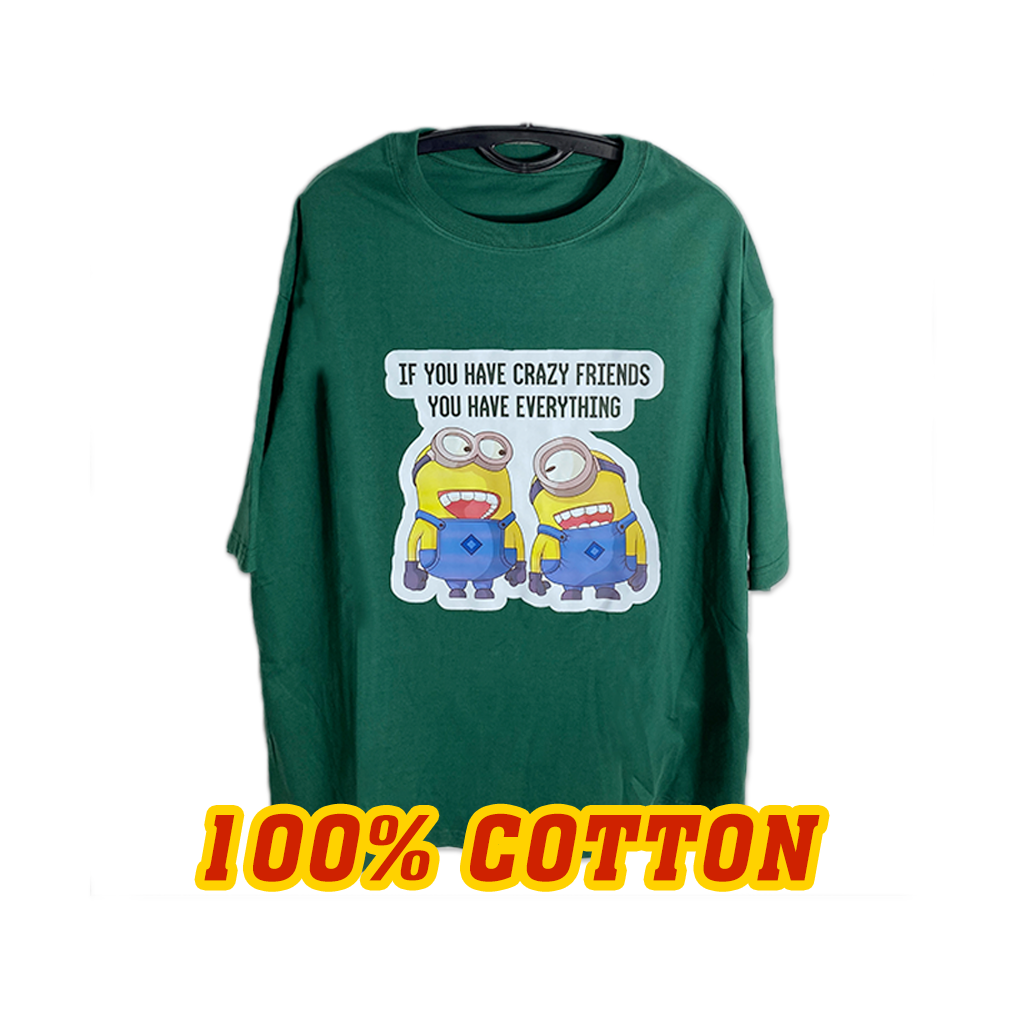 Áo Thun Minions IF FRIENDS Nam Nữ có Áo Bigsize - 100% Cotton vải dày mịn mát