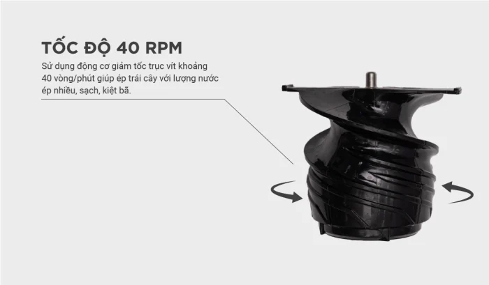Máy ép chậm Uniblend E250 với công nghệ ép trái cây siêu tốc vắt kiệt nước