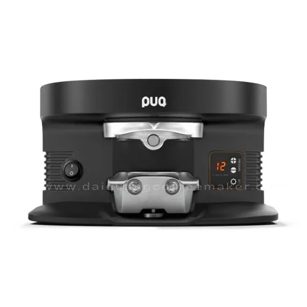 Máy nén cà phê PUQPRESS M-Line M6 mặt trước màu đen, thiết kế hiện đại