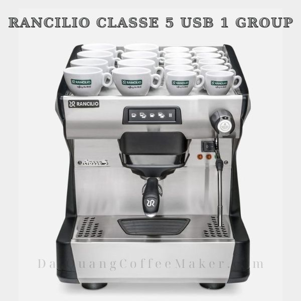 Máy pha cà phê Rancilio Classe 5 USB 1 Group sở hữu vẻ ngoài mạnh mẽ và ấn tượng