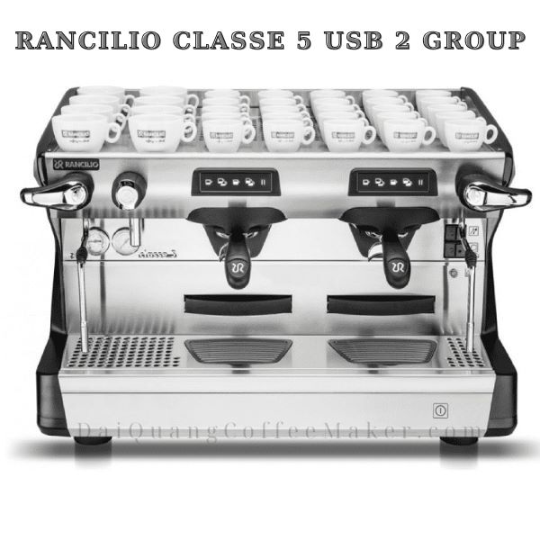 Máy pha cà phê Rancilio Classe 5 USB 2 Group thiết kế mạnh mẽ, hiện đại phù hợp với nhiều không gian