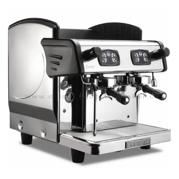 Máy pha cafe Expobar Zircon Compact 2 groups với thiết kế nhỏ gọn, tinh tế, phù hợp mọi không gian