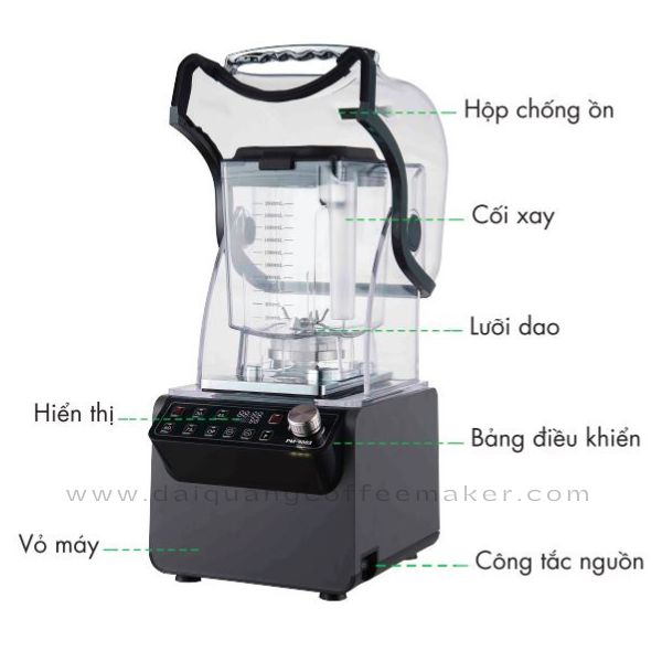 Máy xay công nghiệp Promix 9003 trang bị công suất mạnh mẽ lên đến 1.800W