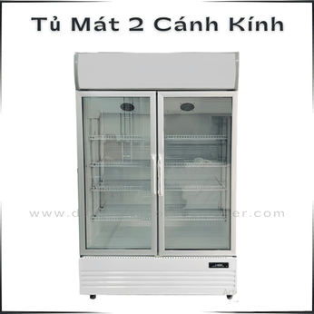 Tủ Mát Trực Tiếp 2 Cánh Kính (1000L) – Tối Ưu Diện Tích, Tiết Kiệm Chi Phí Vận Hành