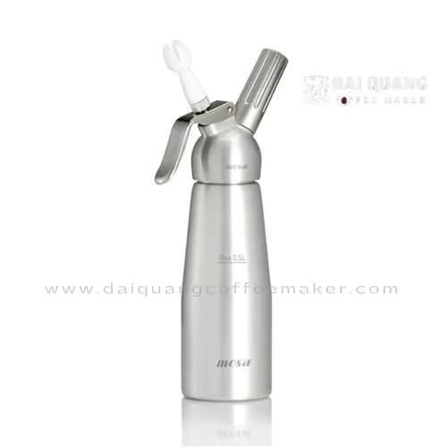 Bình Xịt Kem Tươi Mosa Nhôm Aluminium 0.5L – Phiên Bản Mới Chính Hãng Đài Loan