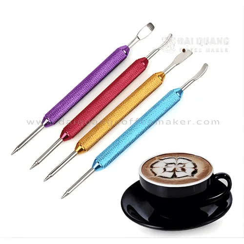 Bút Vẽ Latte Art Đa Màu Sắc (Titanium Rainbow) - Inox Cao Cấp