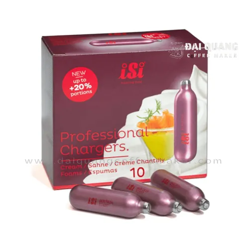Viên Gas N2O Làm Kem Tươi iSi Professional Chargers (Hộp 10 Viên) – Chính Hãng Áo