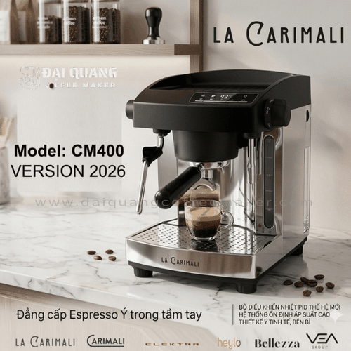 Máy Pha Cà Phê Carimali CM400 (Bản 2026) – Sức Mạnh "Kép" Cho Mô Hình Take-Away Chuyên Nghiệp