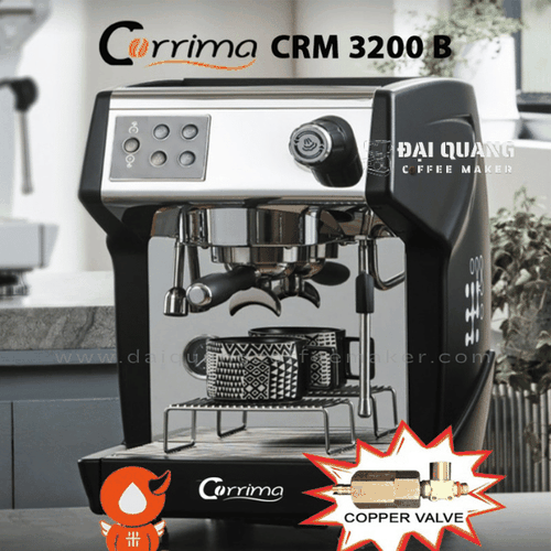 Máy Pha Cà Phê CORRIMA CRM 3200B – Bản Nâng Cấp "Van Đồng" Siêu Bền Cho Quán Take-Away