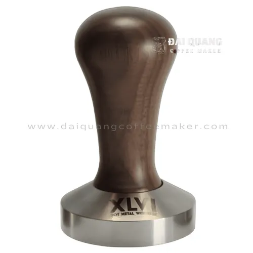Tamper XLVI Flat Base 58mm - Cán Gỗ Óc Chó (Walnut) Nhập Khẩu Ý