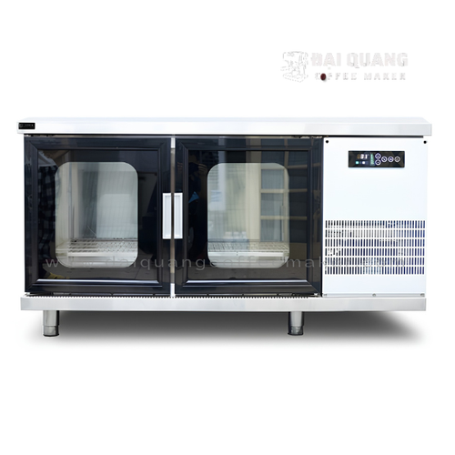 Tủ Bàn Lạnh Cánh Kính Viner V-TBLCK1.5 – Giải Pháp Sơ Chế & Trưng Bày Tối Ưu Cho Quầy Bar Vừa & Nhỏ