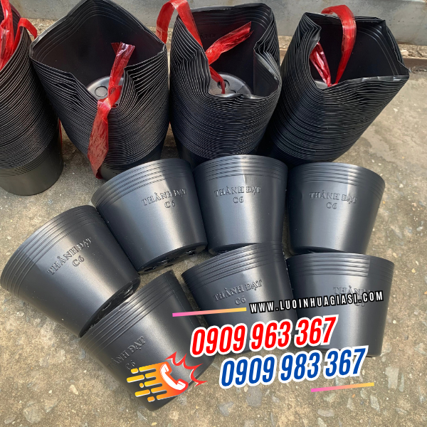ĐỊA CHỈ BÁN RẺ CHẬU NHỰA MỀM TRỒNG HOA TẾT chậu nhựa đen