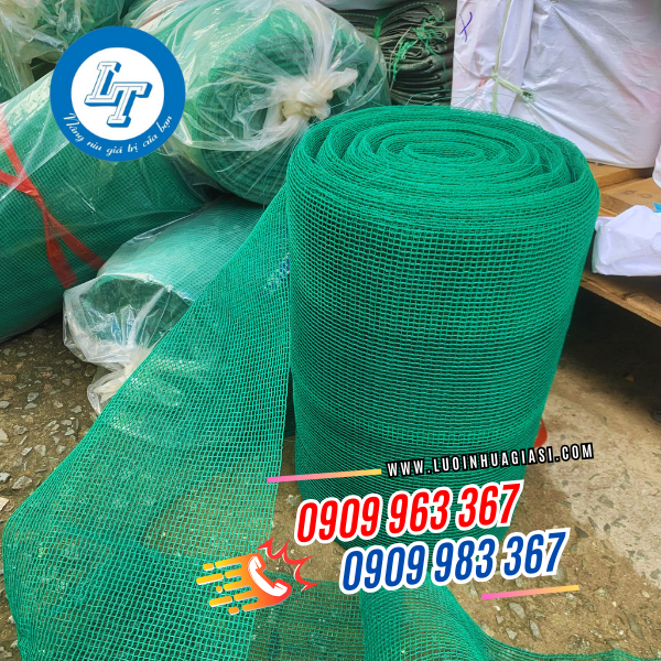 lưới nhựa rào gà lưới cước ô vuông xanh khổ 50 cm
