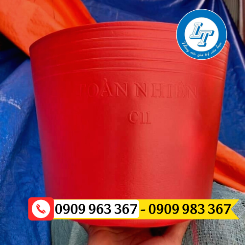 Mua chậu nhựa trồng cây giá sỉ rẻ TPHCM chậu nhựa đỏ mềm trồng cây