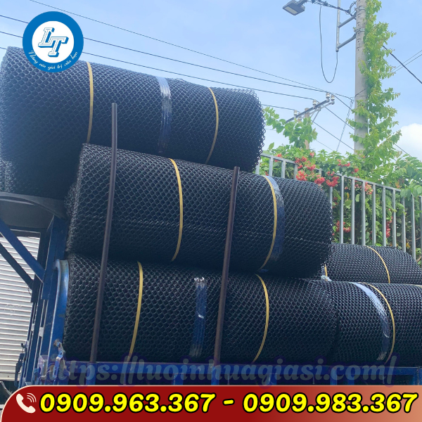 BÁN LƯỚI MẮT CÁO NHỰA ĐEN GIÁ RẺ TẠI TPHCM lưới nhựa mắt cáo màu đen