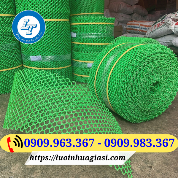 ĐẠI LÝ LƯỚI NHỰA CÁC LOẠI GIÁ RẺ Ở BÌNH CHÁNH lưới nhựa mắt cáo xanh lá