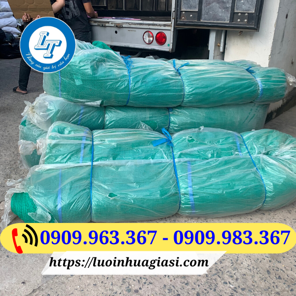 ĐẠI LÝ LƯỚI NHỰA CÁC LOẠI GIÁ RẺ Ở BÌNH CHÁNH lưới cước ô vuông xanh