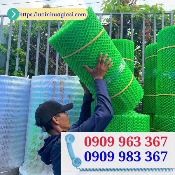 Mua lưới nhựa dẻo làm hàng rào ở đâu giá rẻ? lưới nhựa mắt cáo xanh