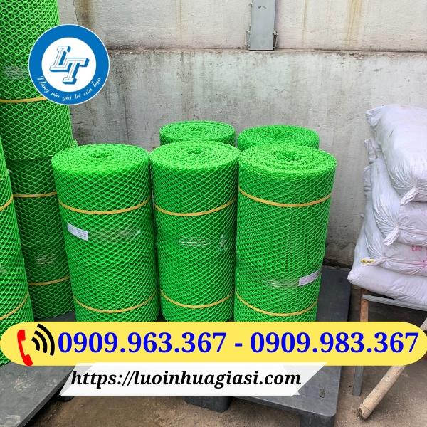 LƯỚI NHỰA MẮT CÁO GIÁ SỈ TIỀN GIANG lưới nhựa mắt cáo màu xanh