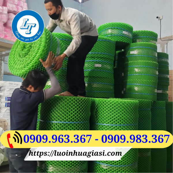 LƯỚI NHỰA MẮT CÁO GIÁ SỈ TIỀN GIANG lưới nhựa mắt cáo màu xanh