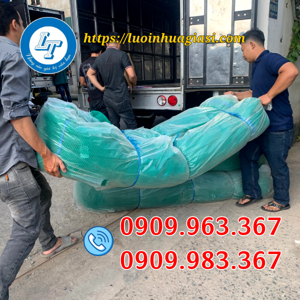 BÁN LƯỚI NHỰA PHƠI NÔNG SẢN GIÁ RẺ CHO NHÀ NÔNG lưới cước ô vuông màu xanh