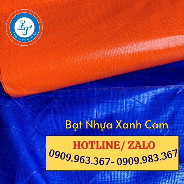 ĐẠI LÝ BẠT NHỰA XANH CAM GIÁ SỈ RẺ TPHCM bạt nhựa xanh cam