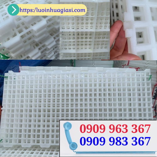 Báo giá tấm nhựa lót sàn chăn nuôi tận gốc tấm sàn nhựa lỗ vuông màu trắng 50x100cm