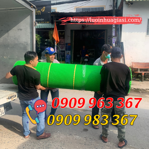 Bán lưới nhựa dẻo rào vườn giá rẻ cho đại lý lưới nhựa mắt cáo màu xanh khổ 2m