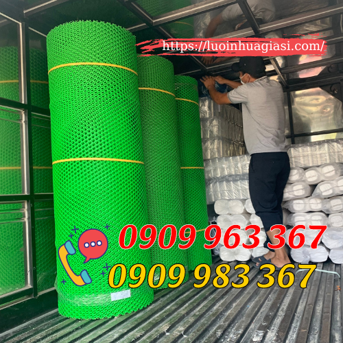 Bán lưới nhựa dẻo rào vườn giá rẻ cho đại lý lưới nhựa mắt cáo màu xanh khổ 2m