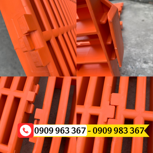 Bán sỉ tấm nhựa lót sàn chuồng trại chăn nuôi tấm sàn nhựa chăn nuôi màu cam