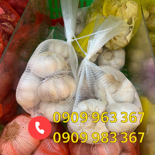 Báo giá sỉ túi lưới nhựa đủ kích thước màu sắc túi lưới nhựa đựng hành tỏi màu trắng