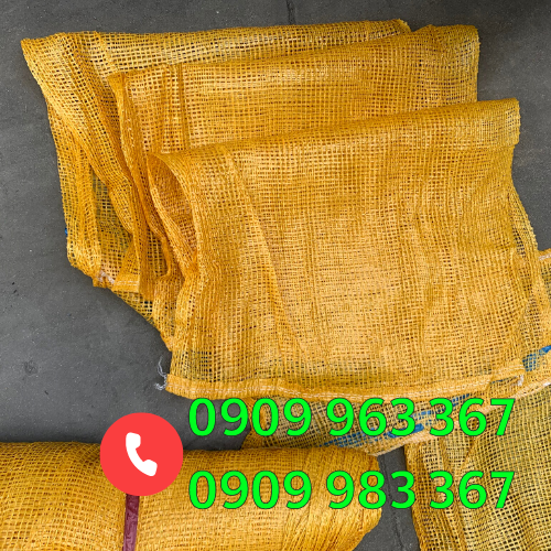Bán bao lưới đựng dừa, bắp giá rẻ tại TPHCM bao tải lưới màu vàng