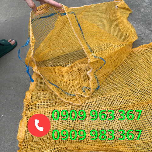 Bán bao lưới đựng dừa, bắp giá rẻ tại TPHCM túi lưới nhựa đựng nông sản màu vàng