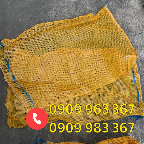 Bao tải lưới đựng nông sản giá sỉ rẻ bao tải lưới màu vàng