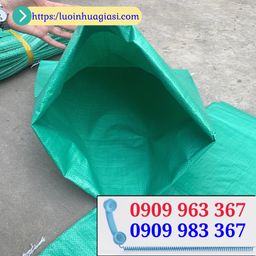 Mua bao tải đóng hàng giá sỉ rẻ tại nhà sản xuất bao tải dứa xanh 60x90cm