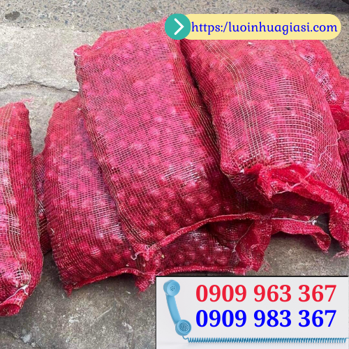 Mua bao tải lưới đóng hàng giá rẻ tận xưởng bao tải lưới màu đỏ đựng trái cây